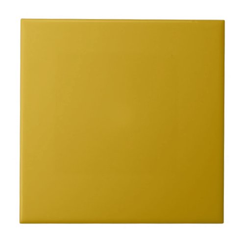 Ocher Yellow Solid Color Tile
