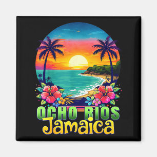 Ocho rios jamaica beach tropical sunset summer magnet