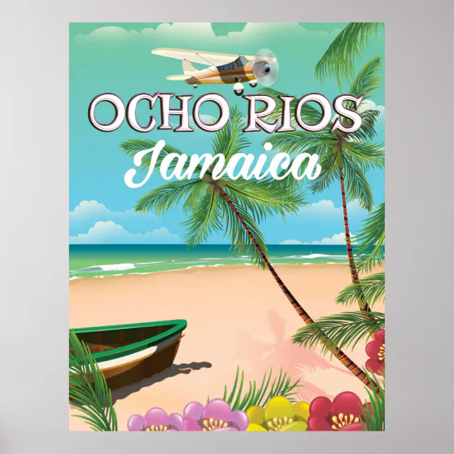 Ocho Rios Jamaica travel poster | Zazzle