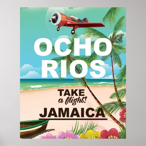 ocho rios jamaica travel poster