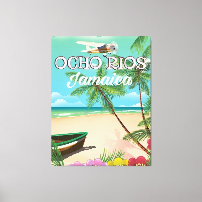 Ocho Rios Jamaica travel poster Canvas Print (Front)