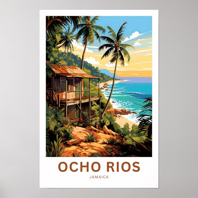 Ocho Rios Jamaica Travel Print (Front)