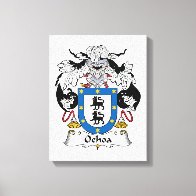 Ochoa Family Crest Canvas Print (Front)