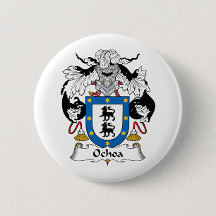 Ochoa Family Crest Pinback Button