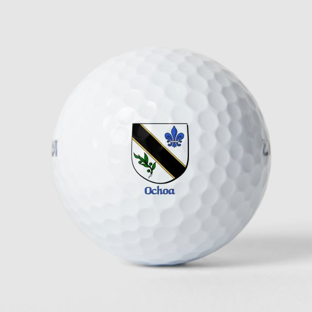 Ochoa Heraldic Shield Golf Balls (Front)