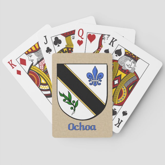 Ochoa Heraldic Shield Poker Cards (Back)