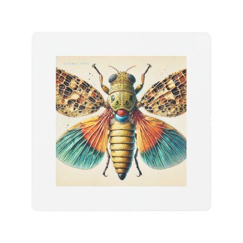 Ochraethes Insect 190624IREF125 _ Watercolor Metal Print