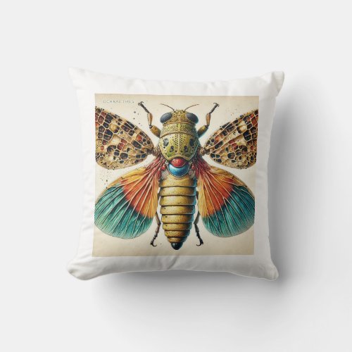 Ochraethes Insect 190624IREF125 _ Watercolor Throw Pillow
