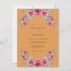 Ochre Bold Bohemian Wedding Invitation