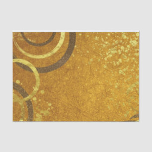 Ochre Brown Gold Glitter Modern Stylish Chic Fancy Tissue Paper