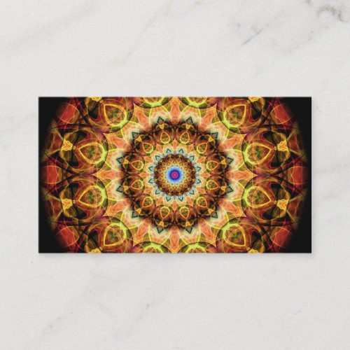 Ochre Burned Glass kaleidoscope Business Card