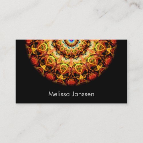 Ochre Burnt Glass _Mandala_ Business Card