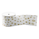 Ochre Confetti Watercolor Dots Ribbon