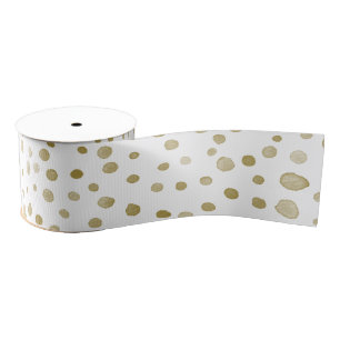Ochre Confetti Watercolor Dots Ribbon
