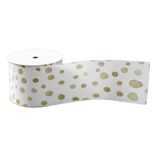 Ochre Confetti Watercolor Dots Ribbon