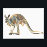 Ochre Dusted Canvas Print<br><div class="desc">Ochre Dusted (Red Kangaroo) 2012 (watercolour and pigment on paper) Adlington Mark / Private Collection / Bridgeman Images</div>