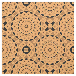 Ochre Ethnic Moroccan Boho Chic Mosaic Pattern Fabric