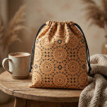 Ochre Ethnic Moroccan Tile Mosaic Boho Geometric Fabric