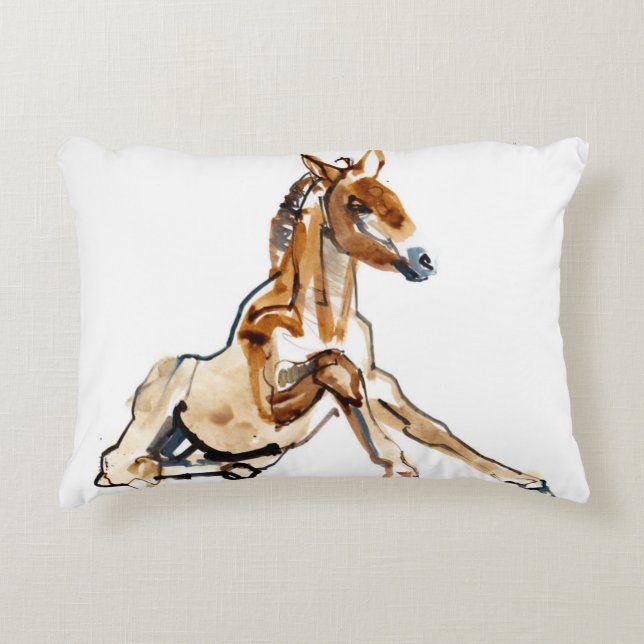 Ochre Foal Accent Pillow (Front)