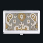Ochre Ikat I Business Card Holder<br><div class="desc">Patterns</div>