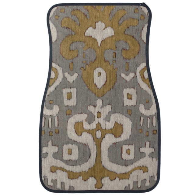 Ochre Ikat I Car Floor Mat (Front)