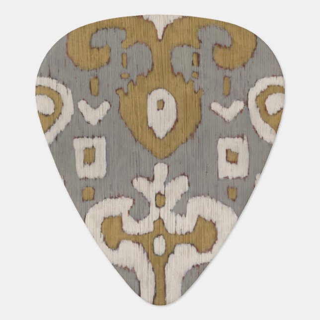 Ochre Ikat I Guitar Pick (Front)