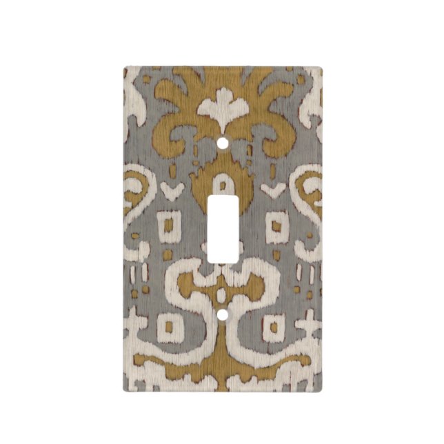 Ochre Ikat I Light Switch Cover (Front)