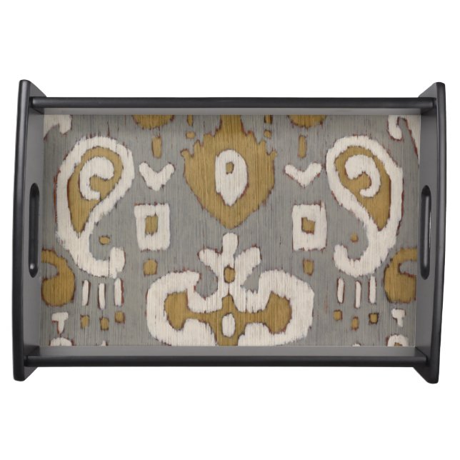 Ochre Ikat I Serving Tray (Front)