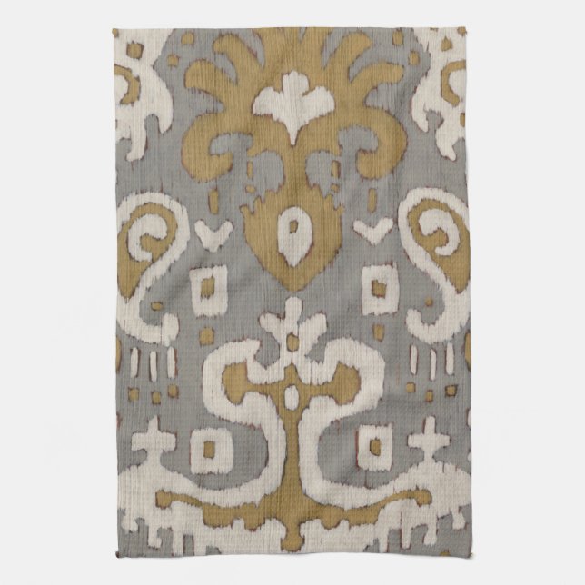 Ochre Ikat I Towel (Vertical)