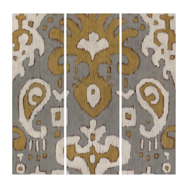 Ochre Ikat I Triptych (Front)