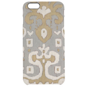 Ochre Ikat I Clear iPhone 6 Plus Case