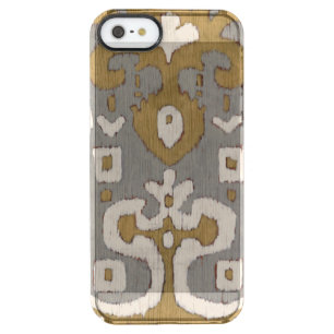 Ochre Ikat I Clear iPhone SE/5/5s Case