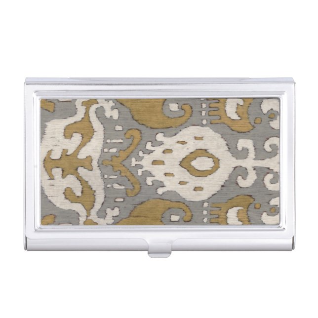 Ochre Ikat II Business Card Case (Front)