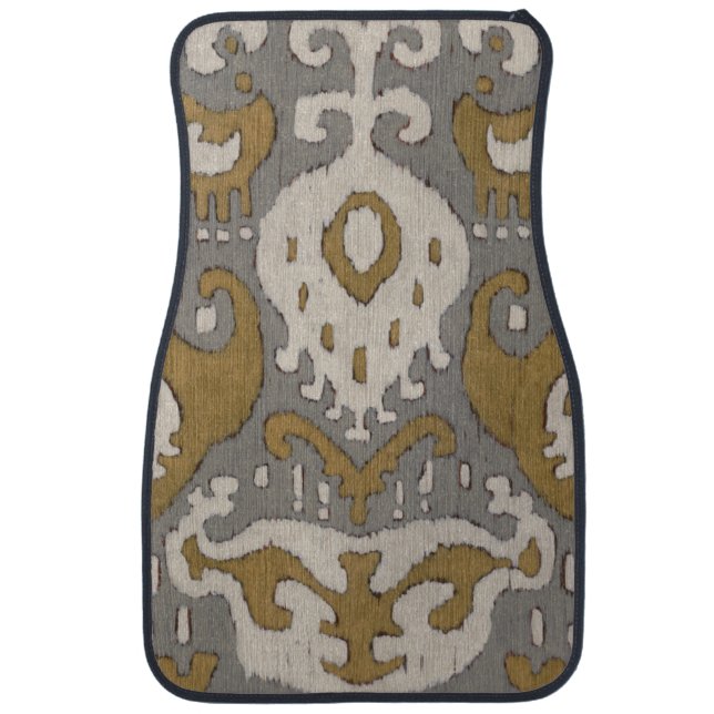 Ochre Ikat II Car Mat (Front)