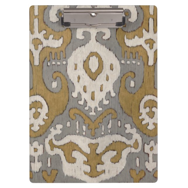 Ochre Ikat II Clipboard (Front)