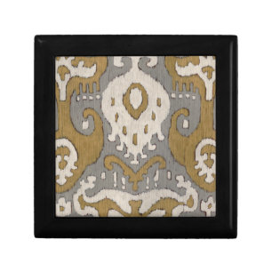 Ochre Ikat II Keepsake Box