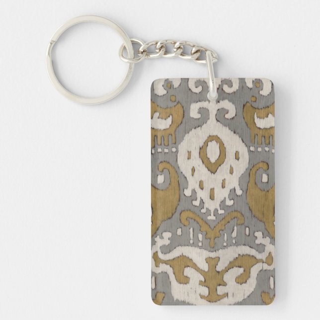 Ochre Ikat II Keychain (Front)