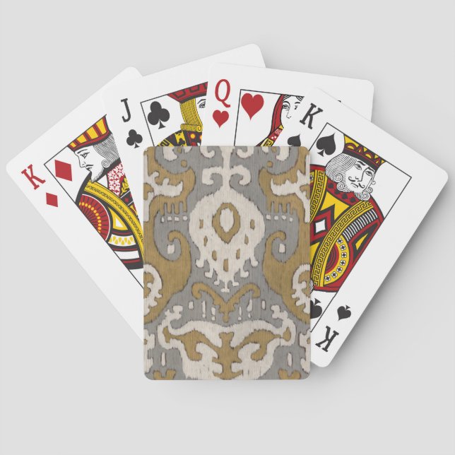 Ochre Ikat II Poker Cards (Back)