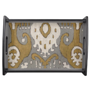 Ochre Ikat II Serving Tray