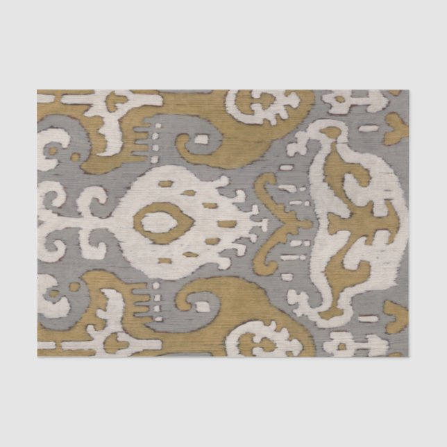 Ochre Ikat II Tissue Paper (Front)