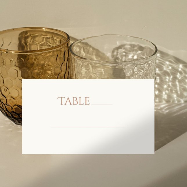 Ochre & Ivory Table Number Place Escort Card (Creator Uploaded)