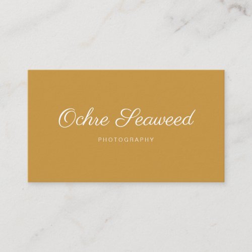 Ochre Seashore Seaweed Nature Photography Business Card