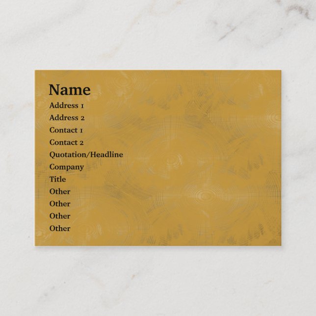 Ochre Wash - Customized Business Card (Front)