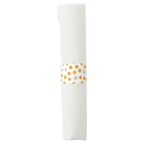 Ochre yellow polka dots party napkin band