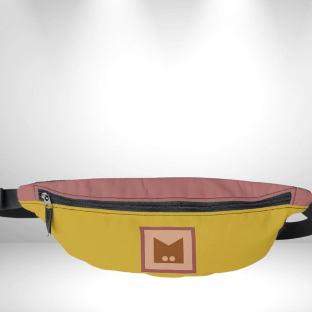 Ochre yellow red monogram belly waist bag (Creator Uploaded)