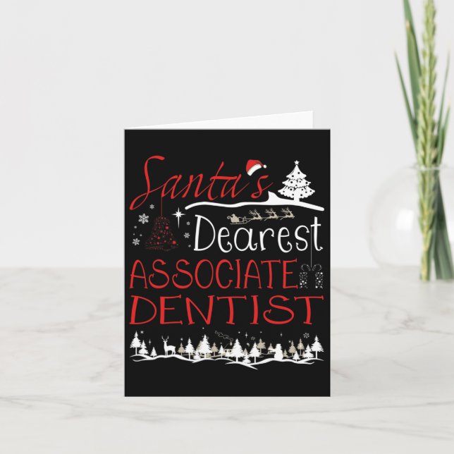 Ociate Dentist Xmas Job Funny Christmas  Card (Front)