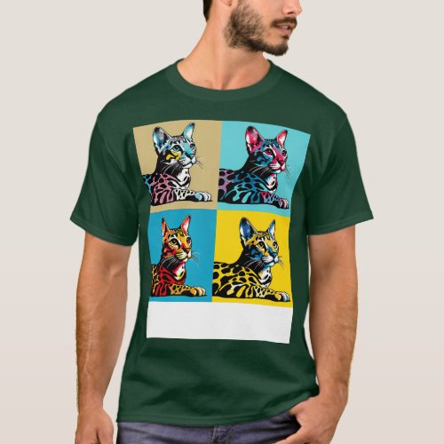 Ocicat Art Cat Lovers T_Shirt