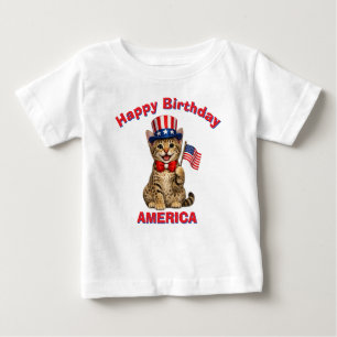 Ocicat Kitten (1q) Patriotic Kid T-Shirt