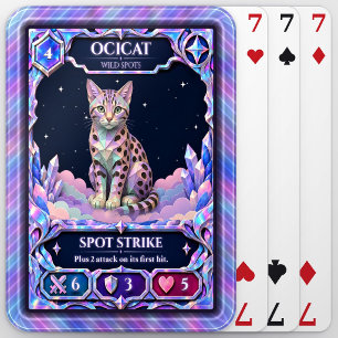 Ocicat, Rainbow Foil Art Poker Cards