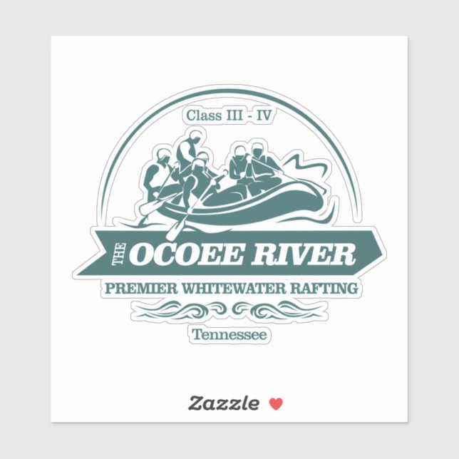 Ocoee River (rafting2) Sticker (Sheet)